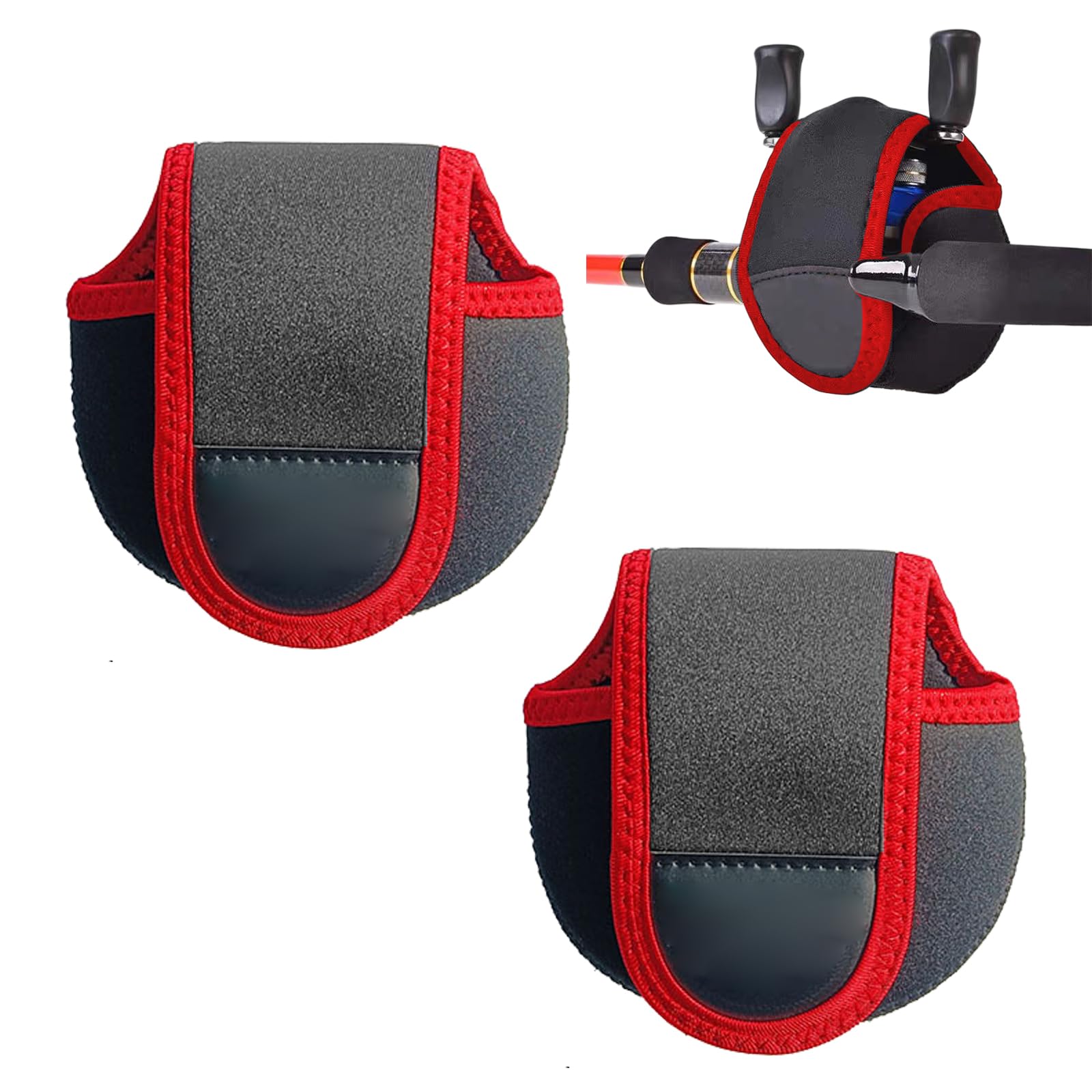 EsiFare Baitcasting Reel Cover Fishing Reel Cover Set of 2 Reel Case Fishing Reel Bag Fishing Reel Protective Cover Waterproof Breathable