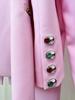2025 Spring European & American Fashion Beaded Rhinestone Jacket & Skinny Pants Set