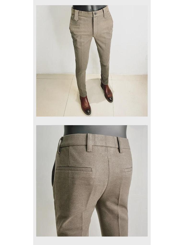 Pánské podzimní 2022 korejského stylu slim-fit business casual kalhoty