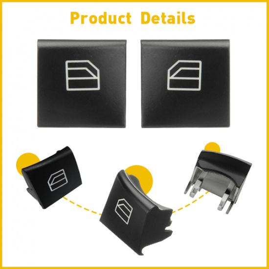 2pcs Driver Window Switch Repair Button Caps For ML Mercedes GL R W164 W251 X164