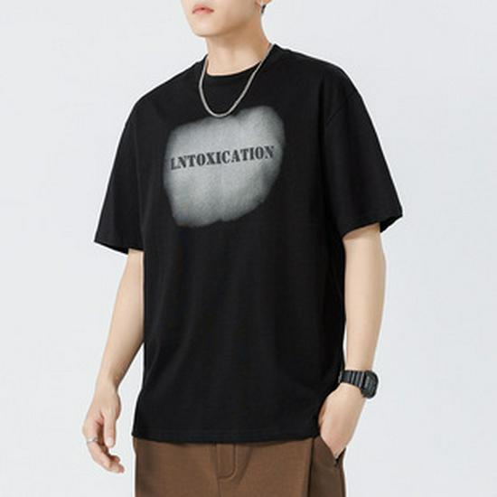 Men's Loose Fit Minimalist Crew Neck Solid T-Shirt, Summer Short Sleeve