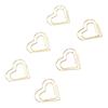 100pcs Heart Shape Paper Clips Cute Metal Paper Clips Portable Adorable Small Paper Clips for Document Organization
