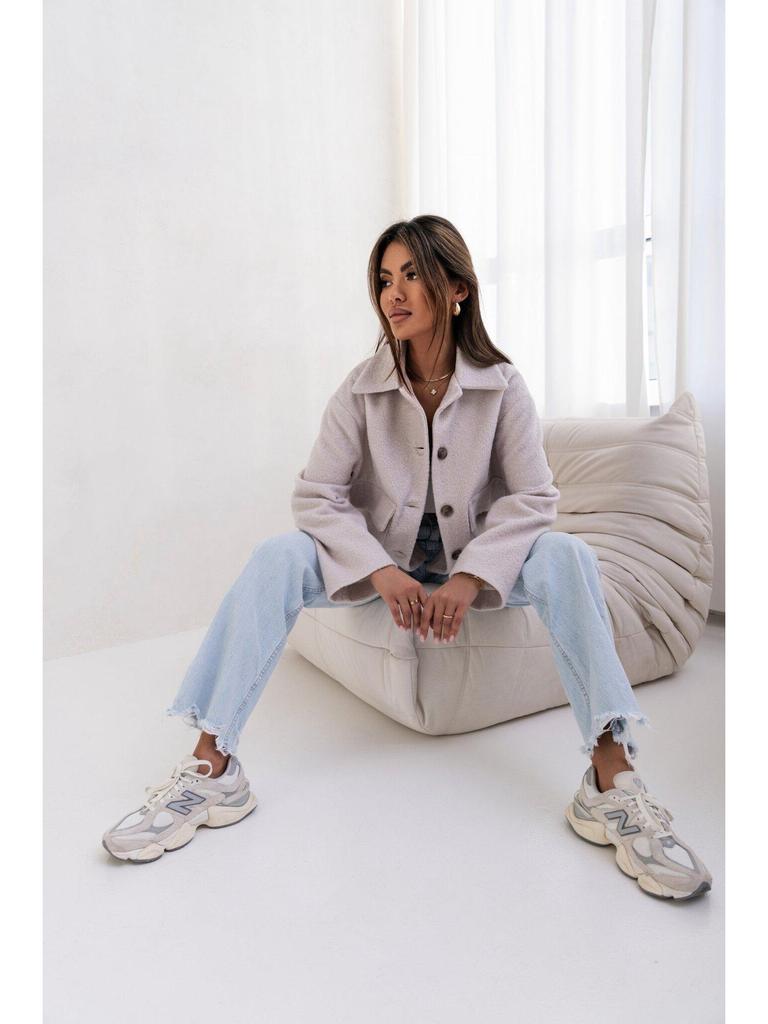 2024 Women's Winter Simple Fashion Single-Breasted Solid Color Woolen Coat