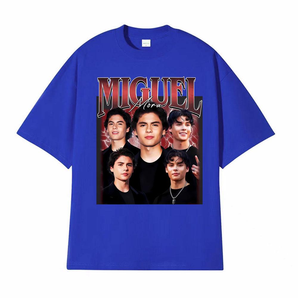Miguel Mora Vintage Funny Meme Printed T Shirts Men Women Fashion Oversized Streetwear T Shirt Casual Loose 100% Cotton T-shirts