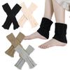 Damen Stulpen Knöchel Winter Warm Stretch Gestrickt Slouch Thermisch Damen Dicke Wolle Bündchen Stiefelsocken Überzug flauschig Weibliche Gamasche