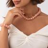 Trendy Y2K Aesthetic Smudge Resin Bead Chain Necklace Lightweight for Women Summer Beach Wear Jewelry Gift