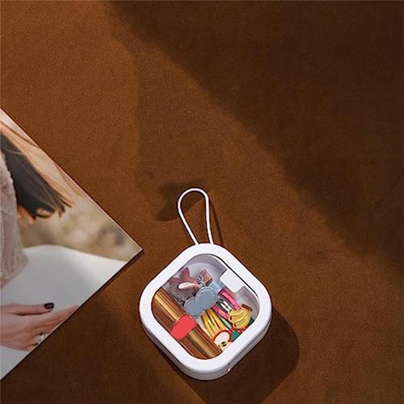 A20F-Hair Tie Organizer, 2Pcs Hair Accessories Organizer Portable Stackable Hair Containers Pin Holder Travel Small Box Easy To