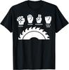 Mens Woodworking Novelty Carpenter Rock Paper Scissor Table Saw T-Shirt
