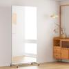 Brisafe Japanese Mirror Film Stand Case with Casters Unbreakable Mirror Rotating Stand Suitable for Widths Pedestal Z80140ISW 80-140