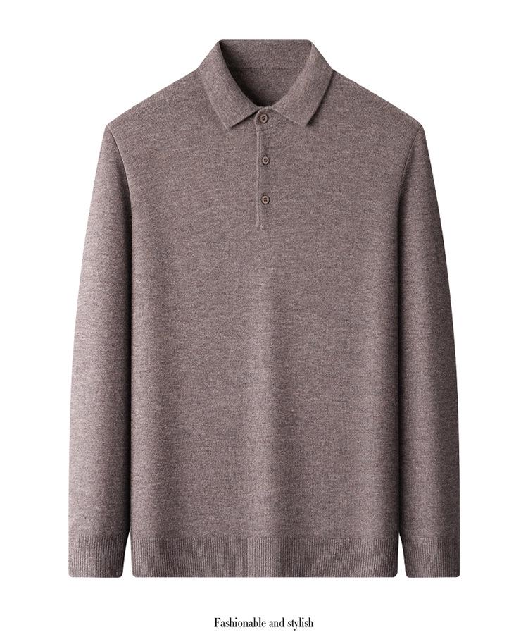 2025 Lässiger Herren-Wollstrickpullover mit Kragen - Warm, Locker, Modischer Basisschicht