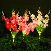 Solar powered simulation butterfly orchid lantern outdoor waterproof courtyard park atmosphere lawn decorative light