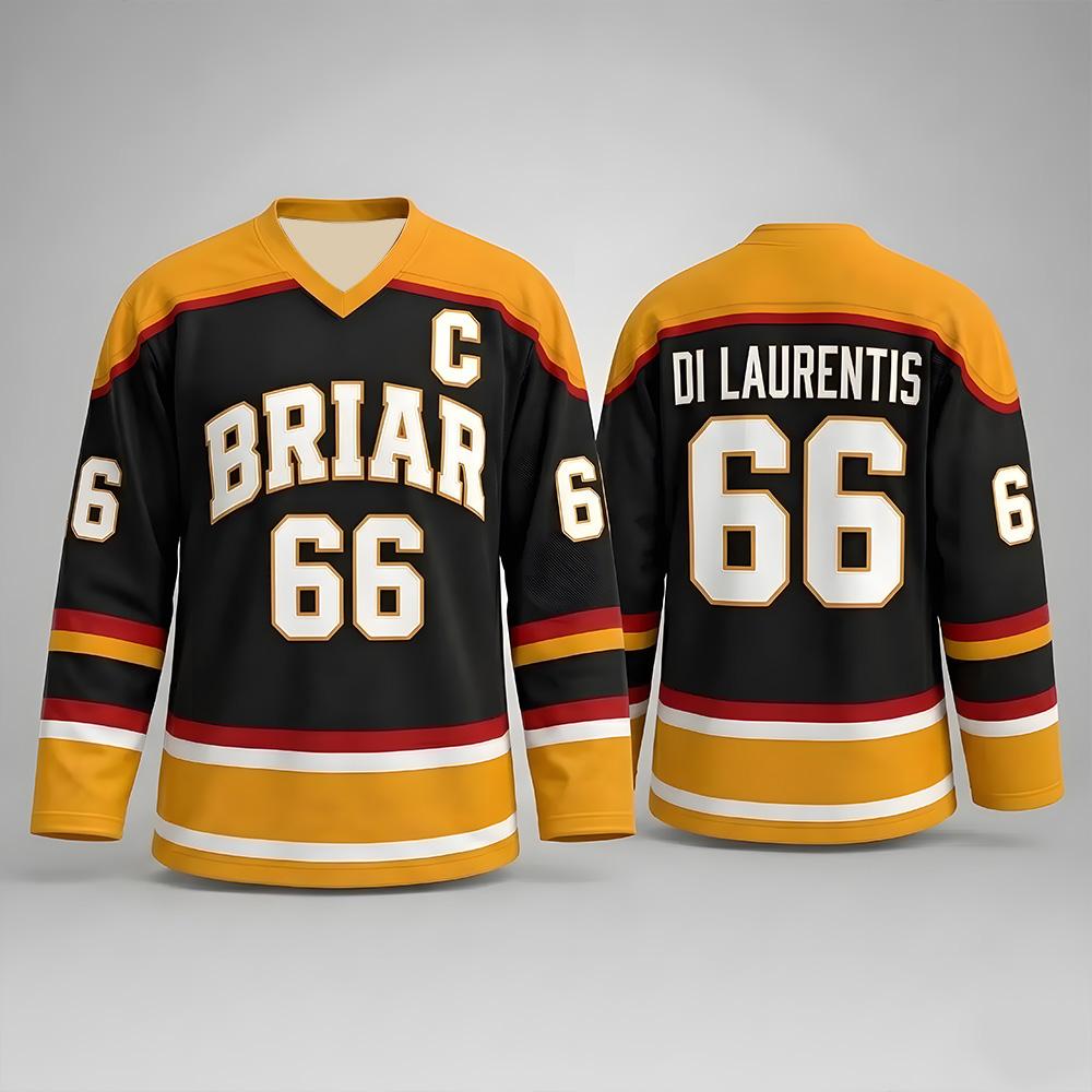 Hockey Jersey Shirt Off Campus Briar 66 Number Jersey Hockey Romance Merch Unisex Trendy Long Sleeve Breathable Loose Sportswear XXS