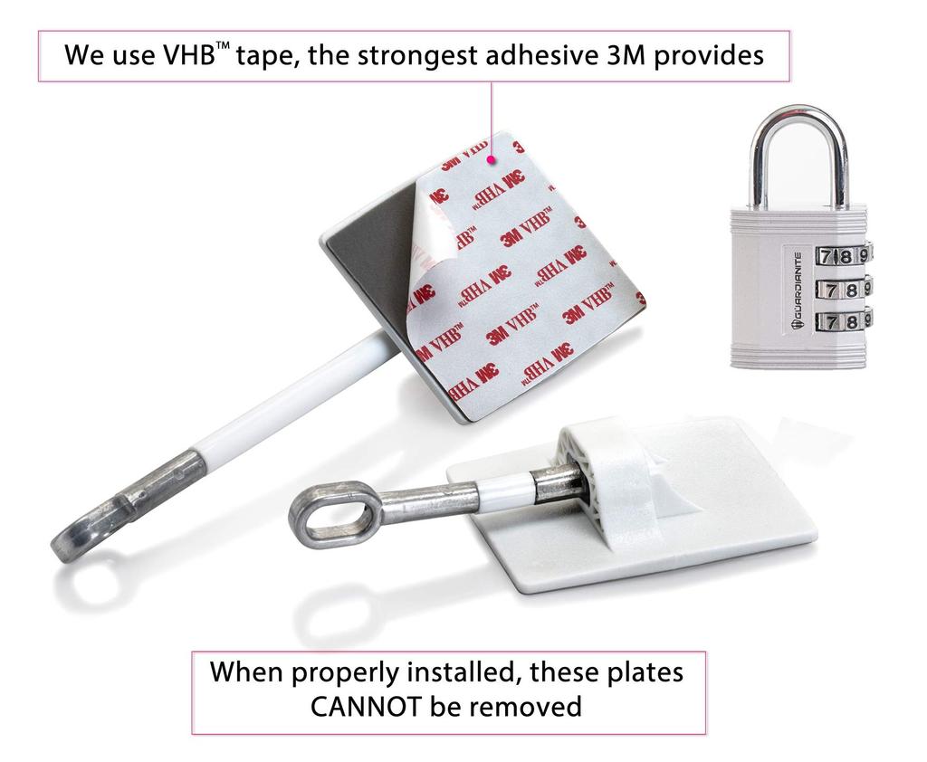 CSP Refrigerator Door Lock Combination (White, Padlock)