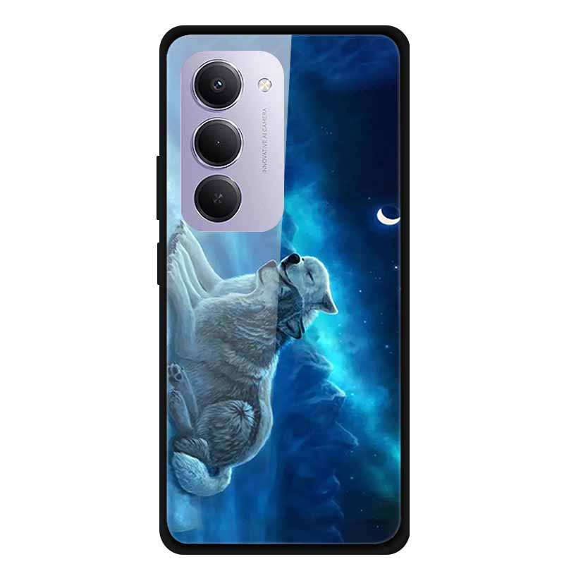 

Crystal Clear Glass Case For Redmi 15 4G EU HD Transparency Anti Scratch Hard Back Phone Cover Ultra Thin Flexible Grip Shell Redmi15 4g EU Versio