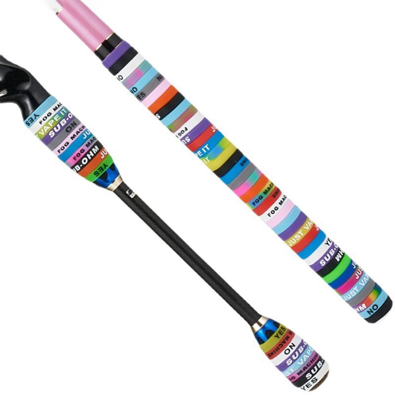 10Pcs Anti Slip Bands Silicone Ring O-Shaped Ring Protector Random Color Tackle Anti-Slip Ring For Fishing Rod Fishing Tackle