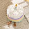 Simulation cake candle doll rainbow plush doll for girlfriend girlfriend birthday gift throw pillow super cute