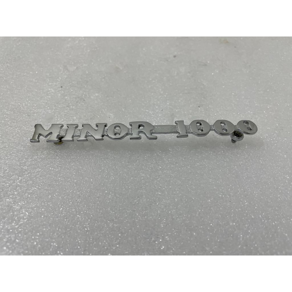Vintage Heckklappen-Emblem Motiv Aufkleber Minor 1000 Set Chrom |Passend für
