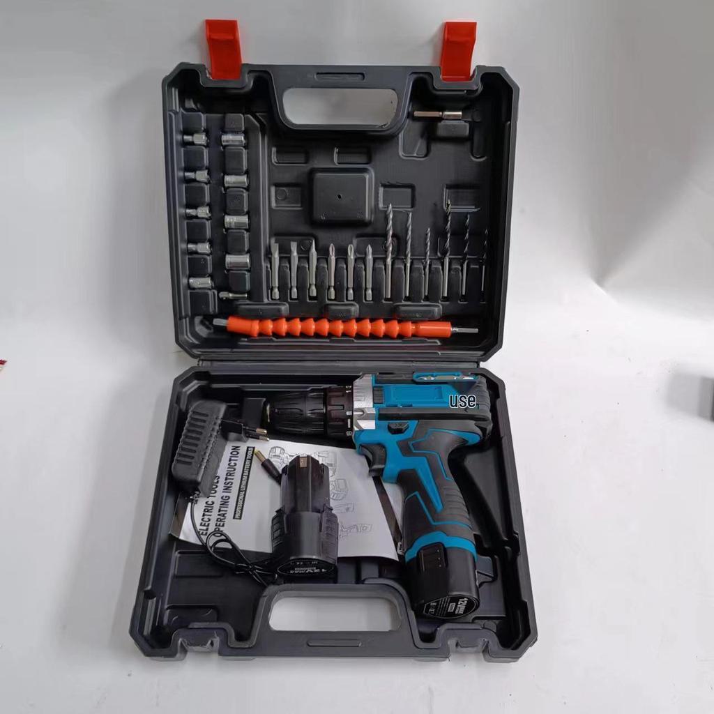 12V Dual-Speed Rechargeable Lithium Drill & Multifunctional Electric Screwdriver for Household Use