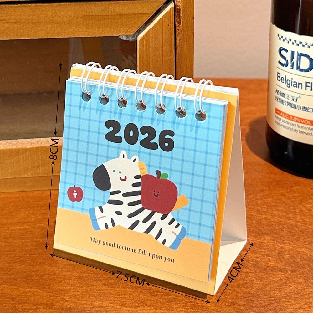 Mini Desktop Calendar Coil Binding Daily Planner Simple 2026 Desk Calendar  Gifts