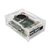 Raspberry Pi 4B Acrylic Protective Case + Fan with Installation Screws