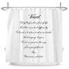 Tenda Doccia con Parole Artistiche Semplici Nordiche Stampa Bianca Minimalista Tenda per Vasca da Bagno Poliestere Impermeabile Decorazione Tenda da Bagno