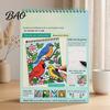 Spiral Bound Drawing Album Trace-By-Groove Guided Coloring Book, Clear Artistic Printing with 20 Decorative And Painting Set for Teens Scenes