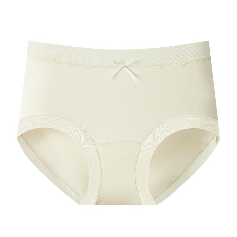 Female Spring and Summer Small Fresh 10A Class Antibacterial No Trace Breathable Briefs L