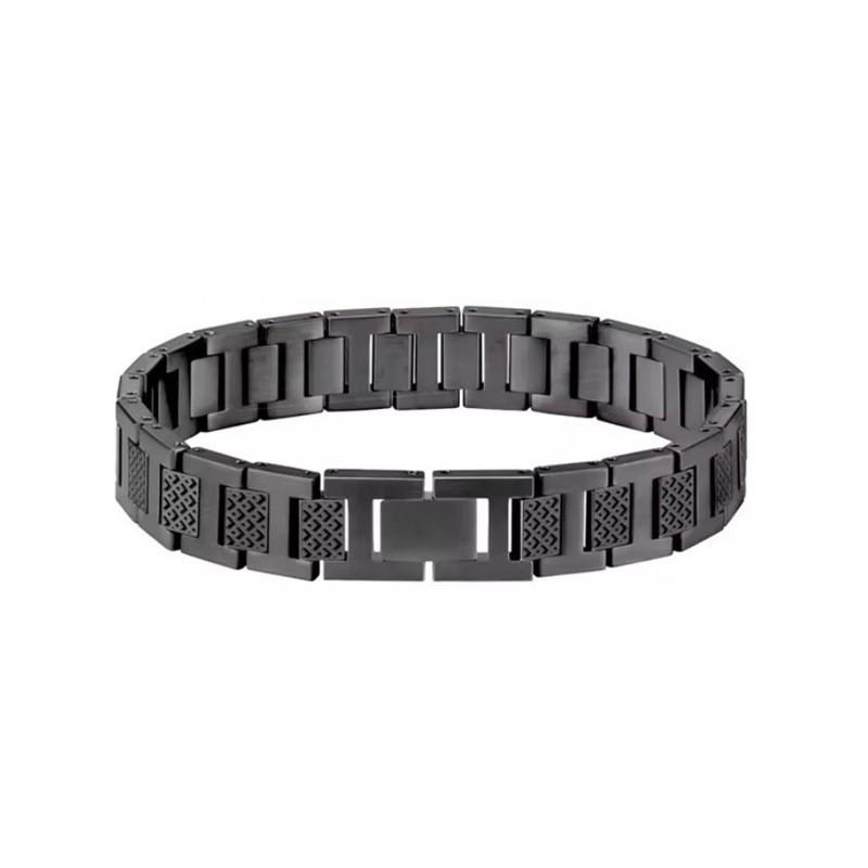 Adjustable Magnetic Titanium Steel Bracelet With Crocodile Motif 18K Gold Plated Unisex Fashion Jewelry