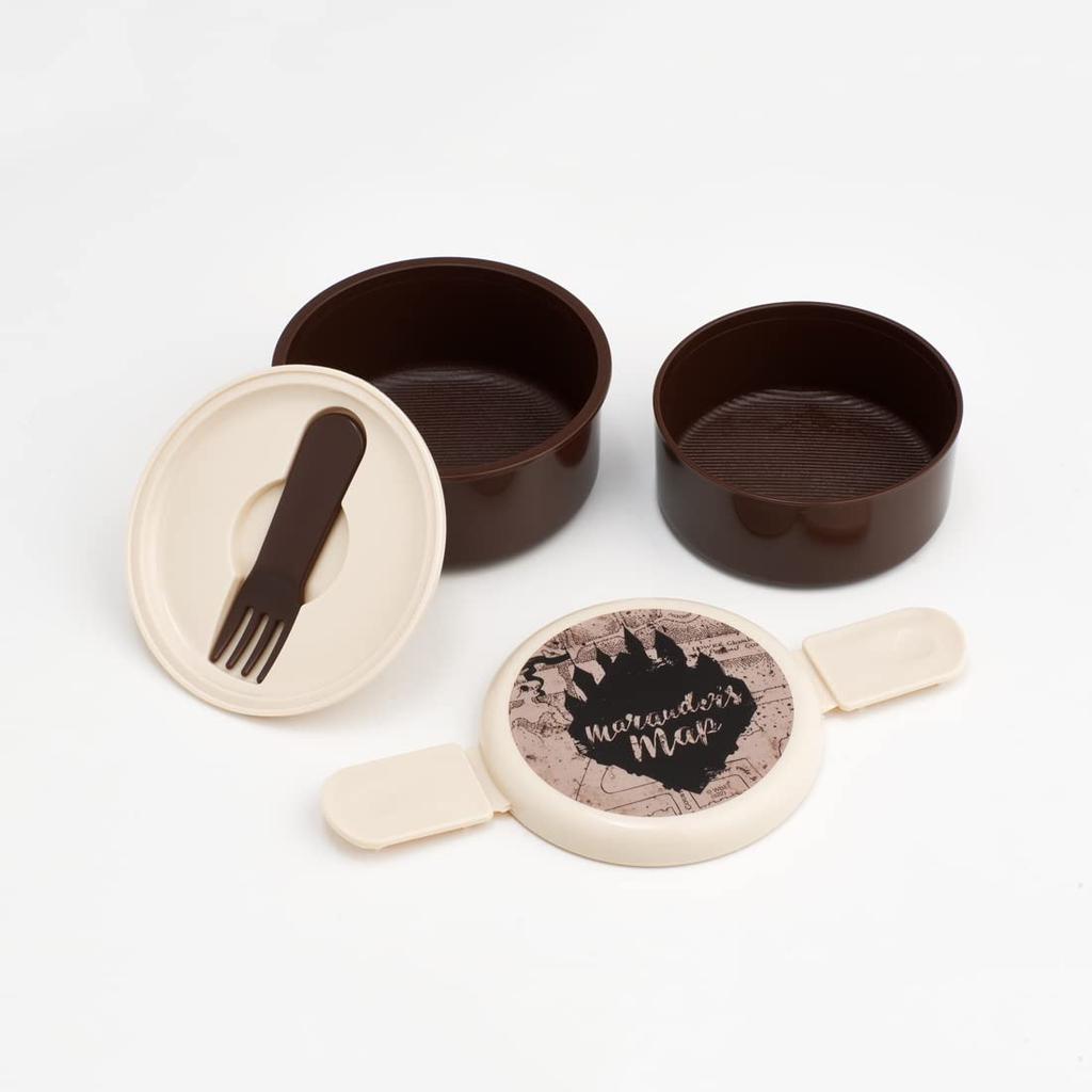 Skater Bento Box 500ml Round Rice Ball Case Antibacterial Made In Japan Wizarding World Harry Potter Map 2-Tier ONWR1AG-A