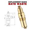 Click Clack Plug Bolt Bolt Spring Brass Parts Replacement
