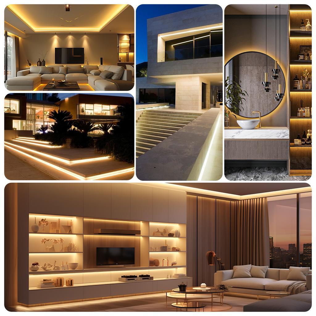220V COB LED Strip Light 296 LEDs/m High Brightness Waterproof Flexible LED Tape Ribbon for Room Kitchen Outdoor Lighting 230V