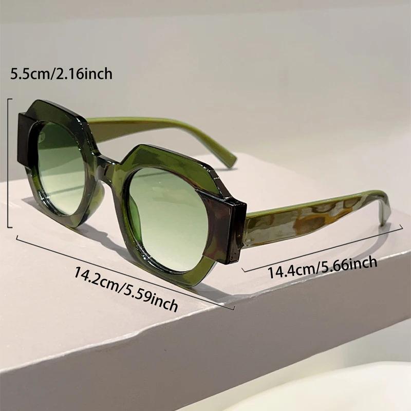 Polygon Rim Sunglasses Men  New In Fashion Gradient Candy Color Casual Sun Glasses Women Trendy Brand Design Shades