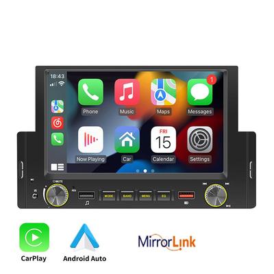 1 Din Universele Autoradio 6.2" MP5 Multimedia Speler Autostereo Android Auto Carplay MirrorLink Korte Bluetooth Autoradio