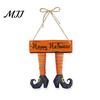 Halloween Themed Hanging Ornament Pumpkin Door Decor, Spooky Festive Wall for Party Holiday Decor Scene, Front Entryway Decoration, Trick