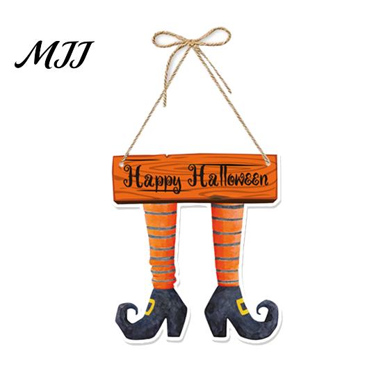 Halloween Themed Hanging Ornament Pumpkin Door Decor, Spooky Festive Wall for Party Holiday Decor Scene, Front Entryway Decoration, Trick