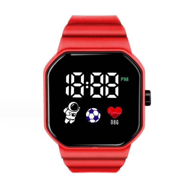 Simple And Fashionable Student Electronic Watch Digital Display Led Electronic Watch Harajufeng Astronaut Led Watch красный
