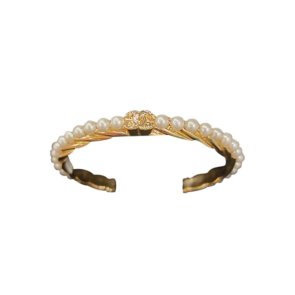 CHANEL Synthetic Cubic Zirconia Bangles Women's Gold ABB239-B13281-NP250