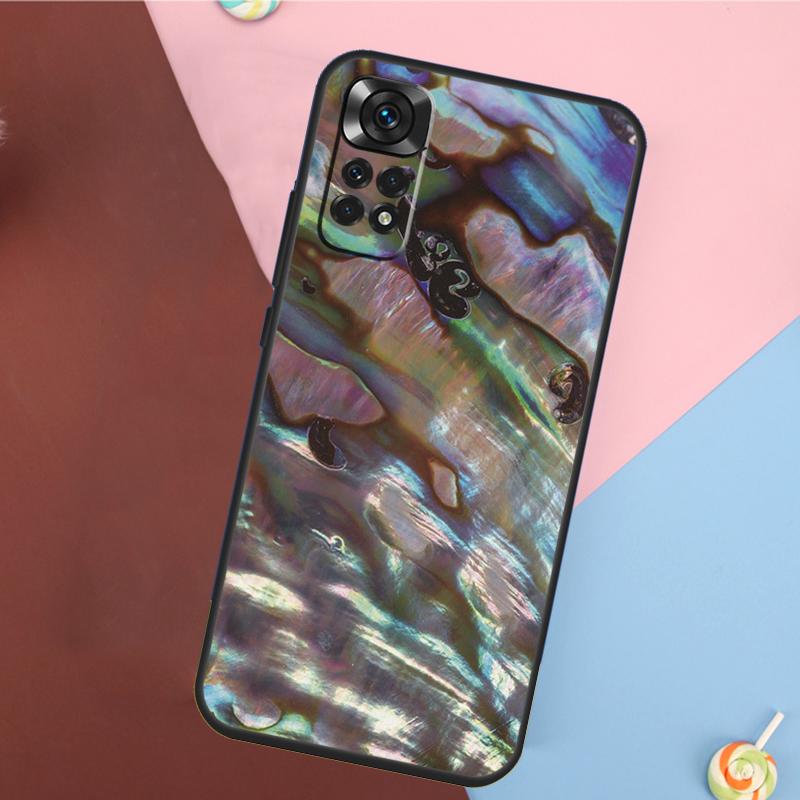 Abalone Sea Shell Texture Cover For Xiaomi Redmi Note 13 14 Pro 12 11 9 10 9S 10S 11S 12S Redmi 14C 10C 12C 13C Case