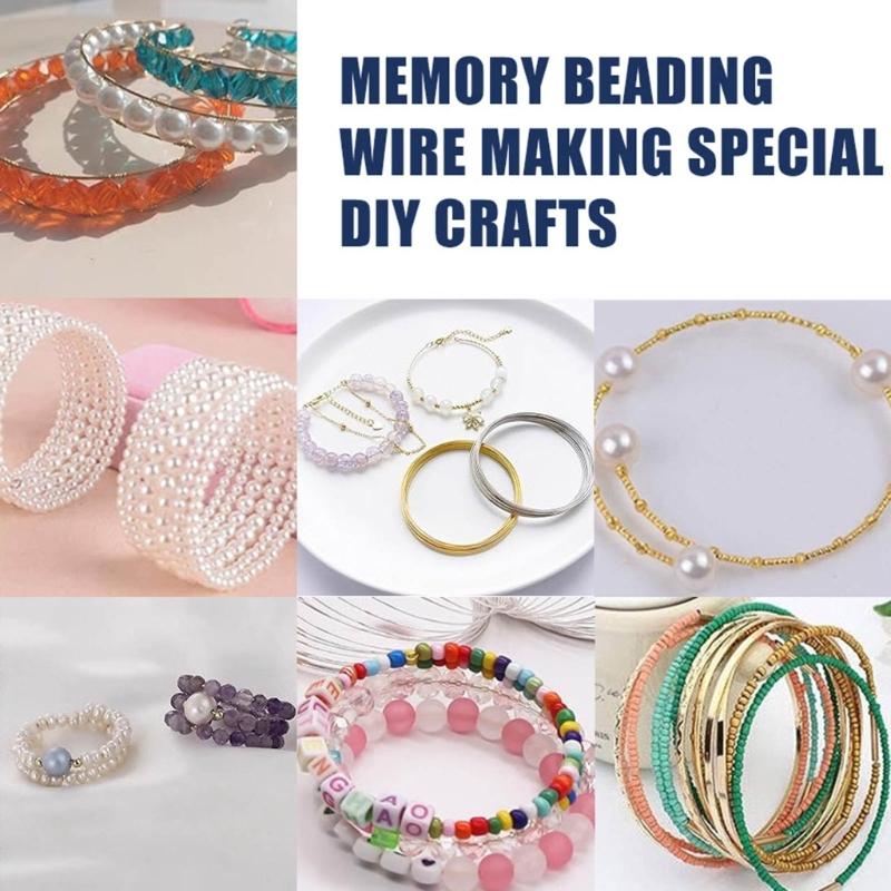 Filo di memoria durevole per bracciali, collane e anelli Cerchio in filo di acciaio con memoria squisita per compleanni e anniversari