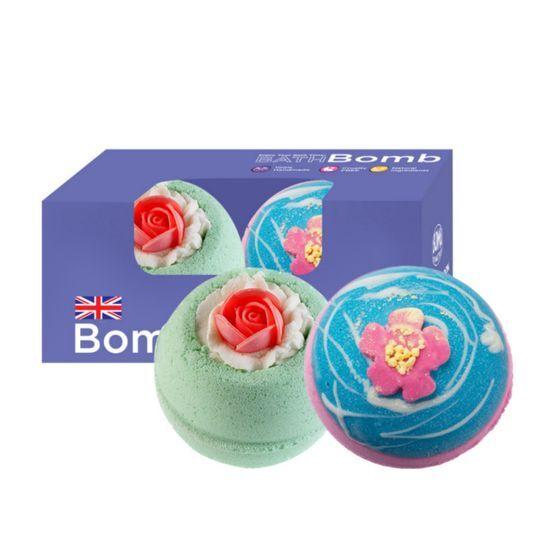 Bomb Cosmetics Best Bath Bombs Carbonated Spa 2-Piece Set - Vintage Rosehip/Hula Hula