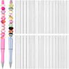 50PCS Pen Extenders for Beadable Pens, 4.6 Inch Stainless Steel Blank Bars for Beadable Pens Beaded Pen Extender Rods Beadpen Bar Extender Beaded