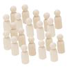 20 Pack Wooden Peg Doll Bodies Unfinished Plain Blank Decorative DIY- - Give Children The Holiday