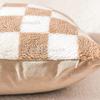 1 pièce 45*45cm 50*50cm Housse de Coussin Peluche à Carreaux Tissée Housse de Coussin Jeté pour Voiture Canapé Housse de Coussin en Velours Court Coussin