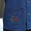 Flower Embroidery Solid Color Big Pocket Women's Denim Vest Sleeveless Spring and Autumn Loose Casual Coat Waistcoats