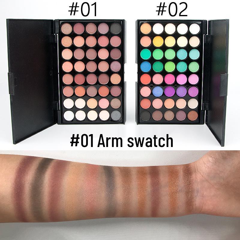 New 40-Color Matte & Pearlescent Earth Tone Eyeshadow Palette for Smoky Makeup