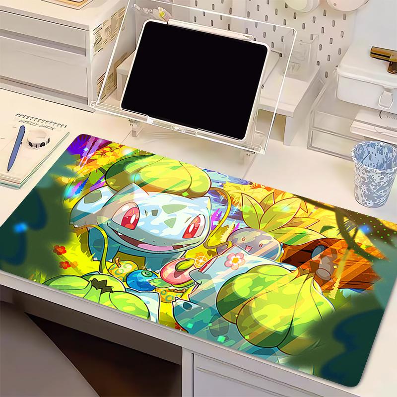 

Gaming Mouse Pad P-Pokemon Bulbasaur Large Computer Mousepad Desk Mat HD Print Anime Carpet Keyboard Gamer Accessories Table Pad 30x60x0.2cm