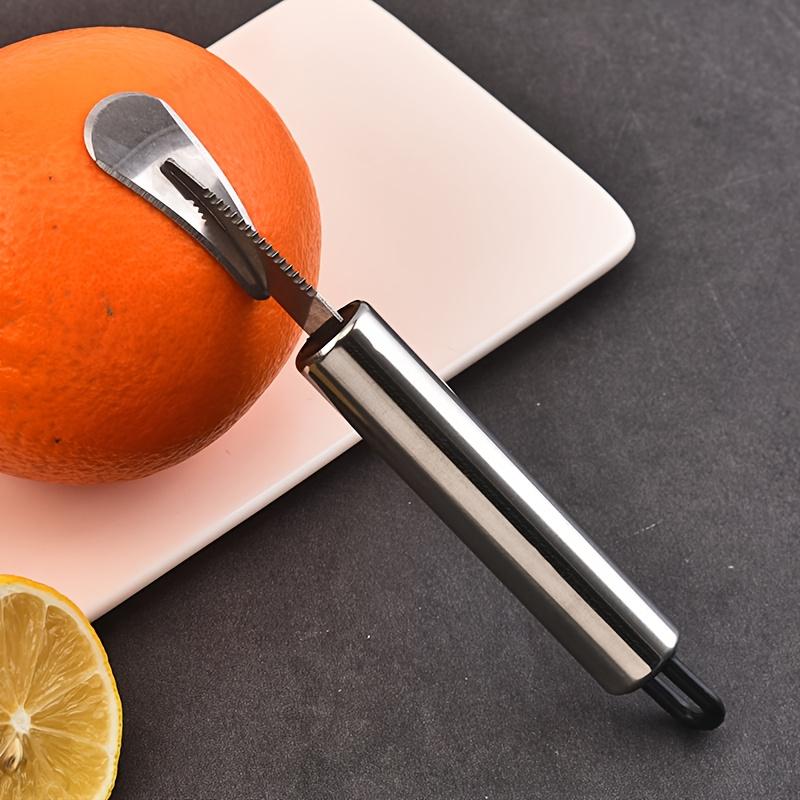 1Pc stainless steel orange peeler, home party outdoor peeling tool, fast and easy-to-use citrus fruit tool