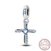 100% Copper Metal Charm Bead Components Bead Components Bible Zircon Cross Jesus Both Hands Pray Compatible With Authentic Original Bracelets High