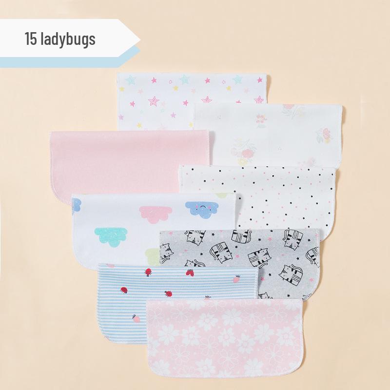 Momscare Cotton Baby Towels, 8-Pack: Small Square/Nursing/Drool Towels