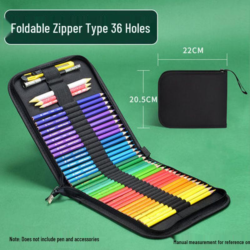 Art Student Roll-Up Pencil and Brush Storage Bag - Sketch, Charcoal, and Colored Pencil Case